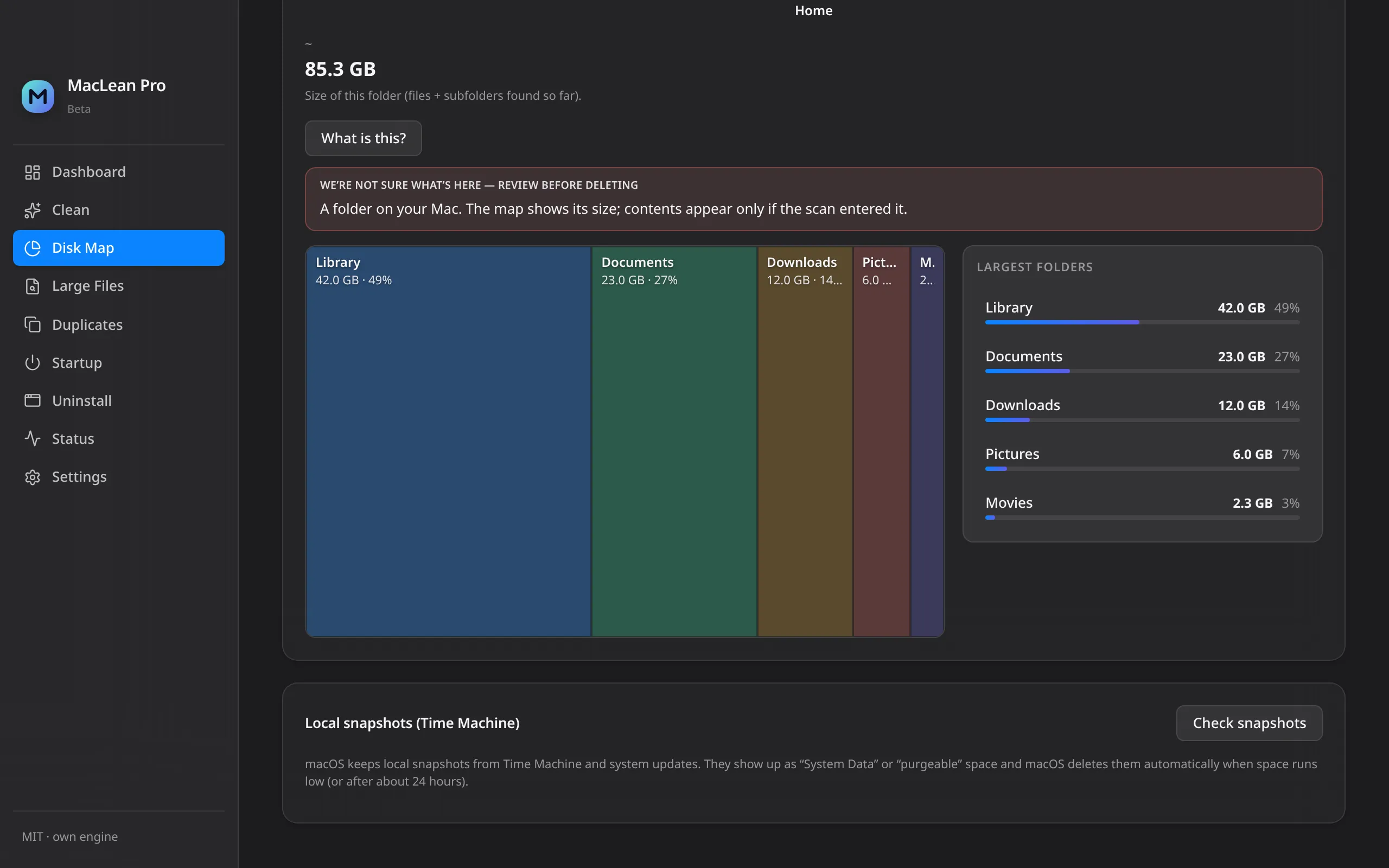 MacLean Pro — Disk Map